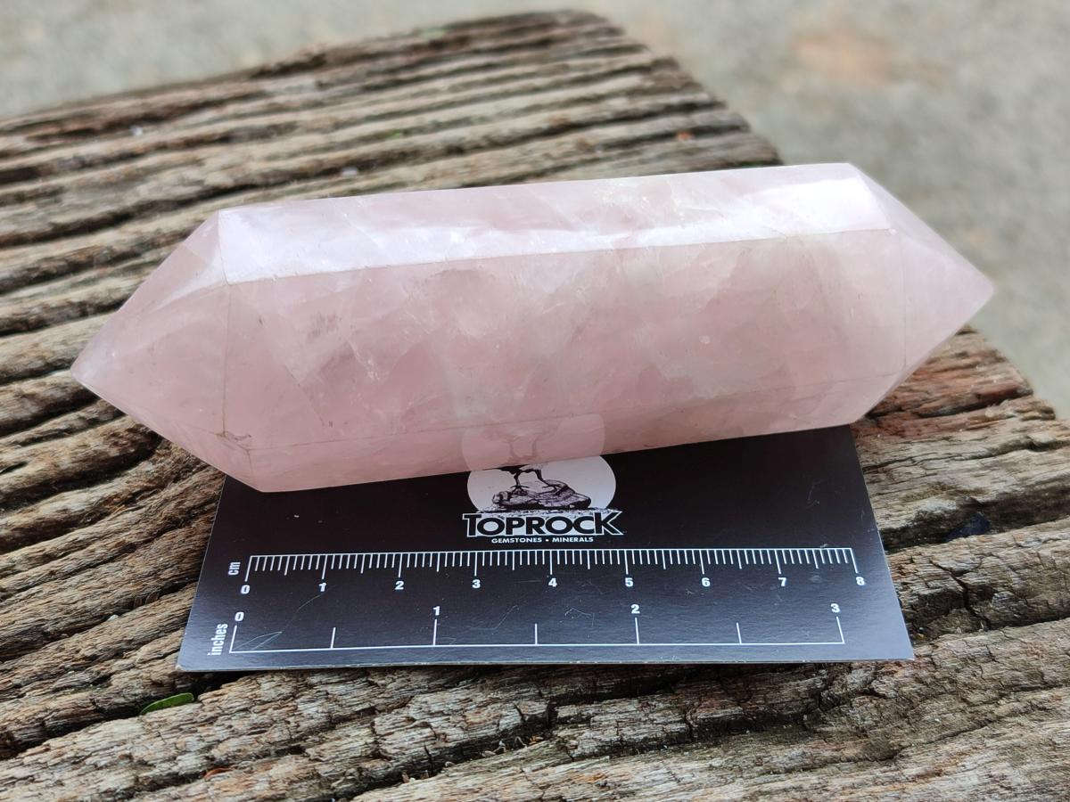 Polished Double Terminated Rose Quartz Crystals x 6 From Madagascar