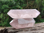 Polished Double Terminated Rose Quartz Crystals x 6 From Madagascar - Toprock Gemstones and Minerals 