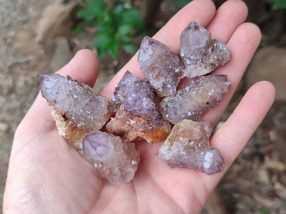 Natural Smokey Amethyst Spirit Crystals x 35 From Boekenhouthoek, South Africa