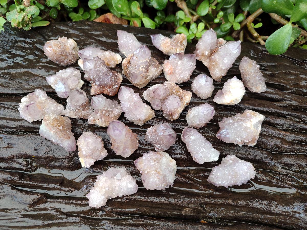 Natural Smokey Amethyst Spirit Crystals x 35 From Boekenhouthoek, South Africa