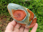 Polished Polychrome Jasper Standing Free Forms x 3 From NW Coast, Madagascar