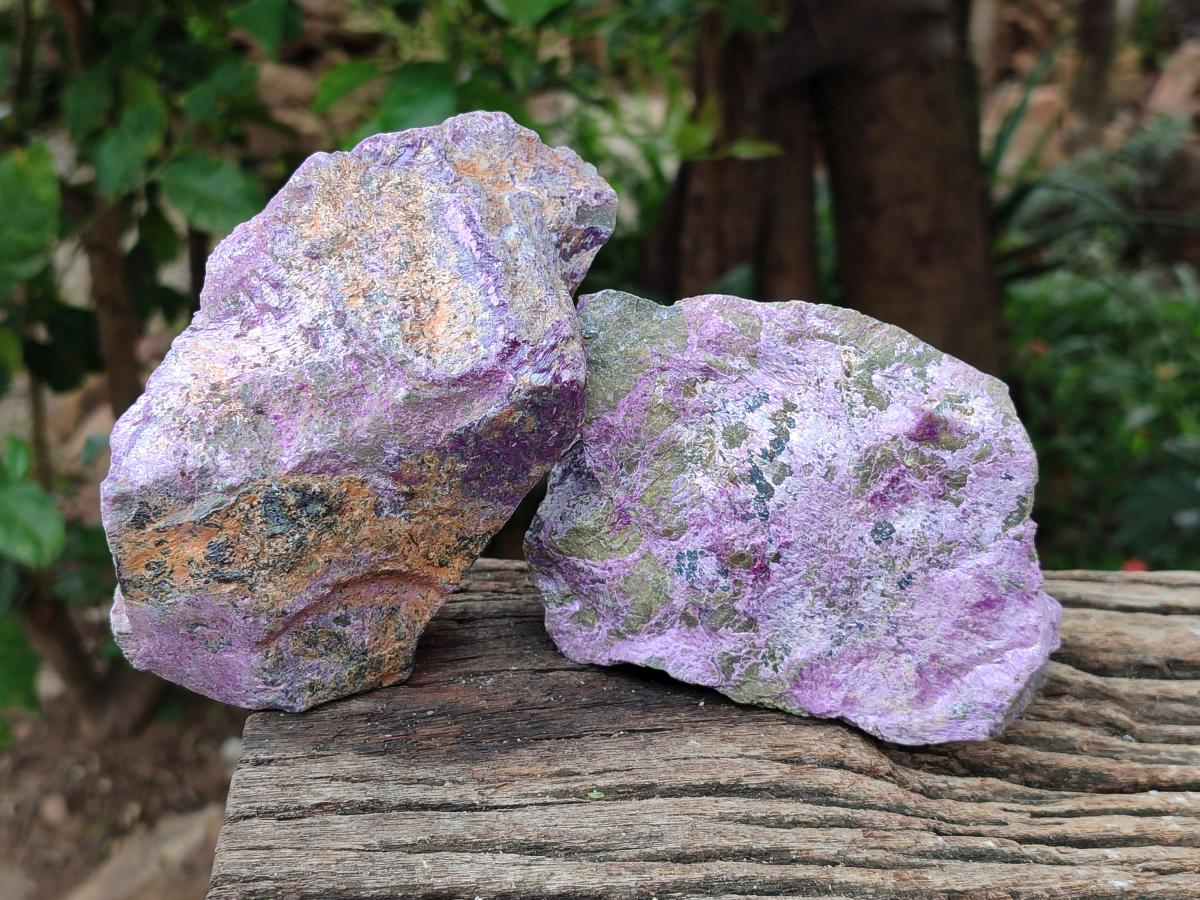 Natural Stichtite Cobbed Specimens x 4 From Barberton, South Africa