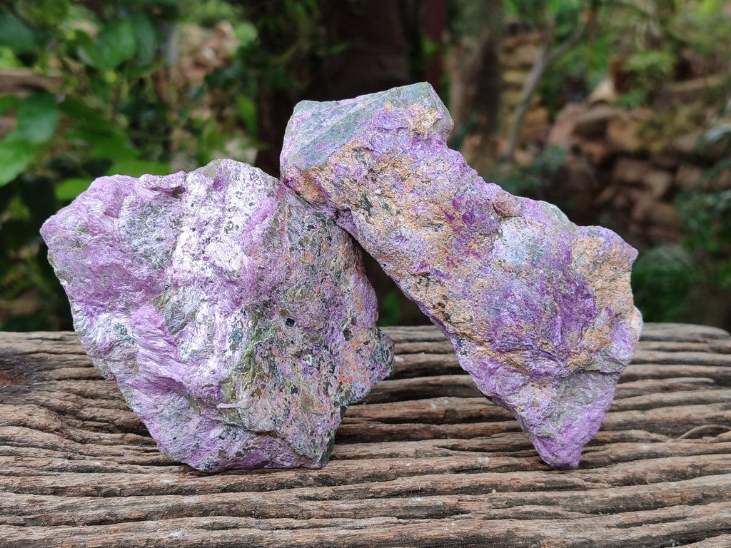 Natural Stichtite Cobbed Specimens x 4 From Barberton, South Africa