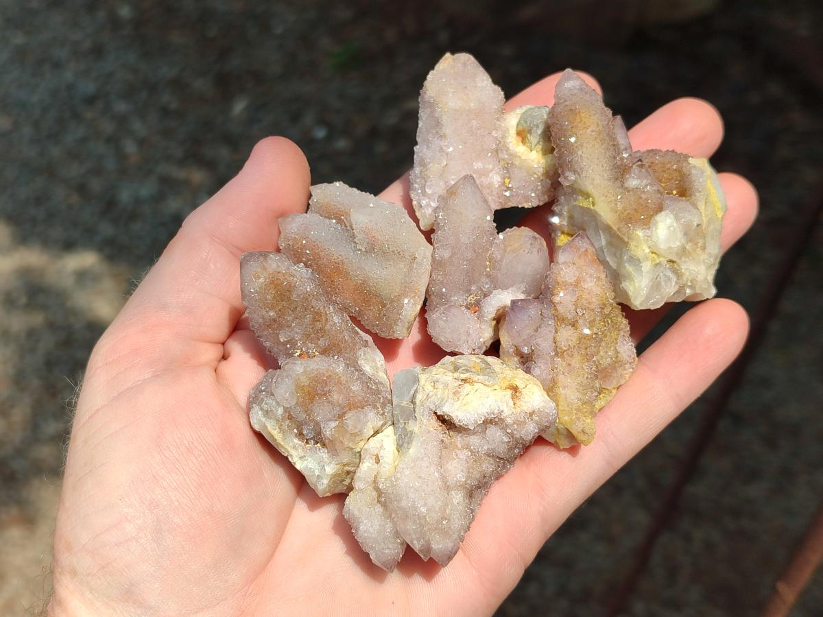 Natural Fairy Golden Limonite Spirit Quartz Crystals x 35 From Boekenhouthoek, South Africa