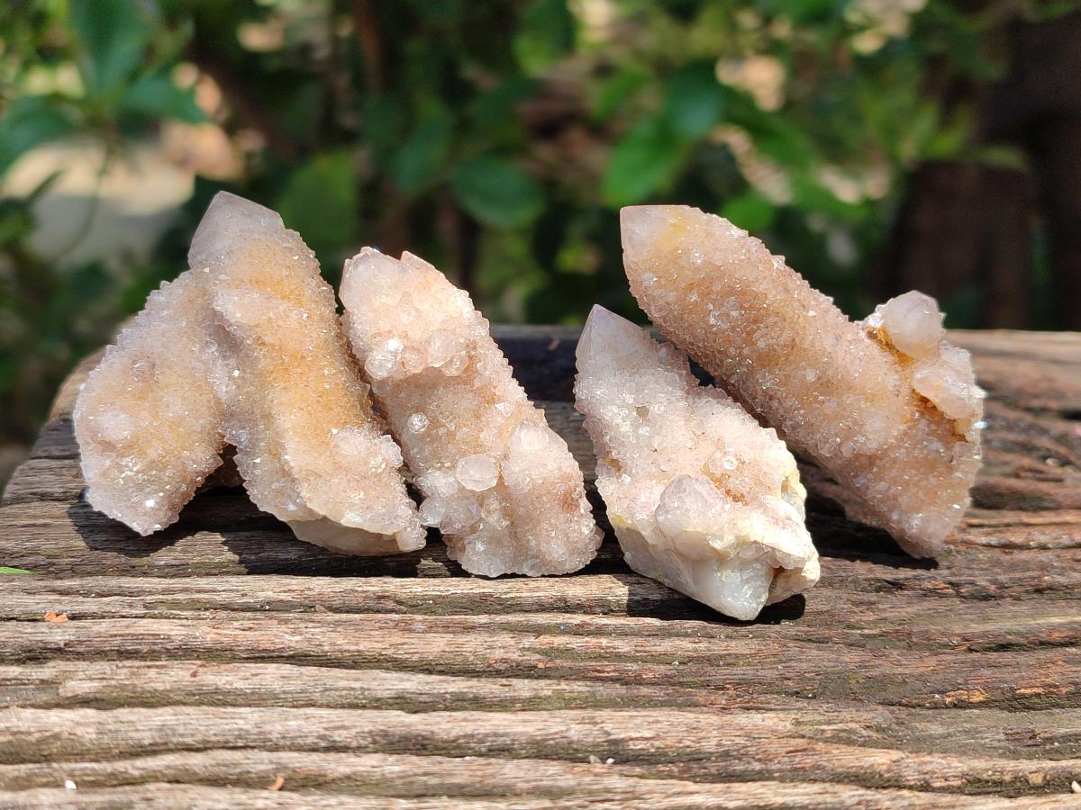 Natural Fairy Golden Limonite Spirit Quartz Crystals x 35 From Boekenhouthoek, South Africa