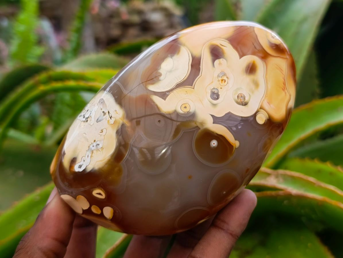 Polished Banded Agate Standing Free Forms x 4 From Madagascar
