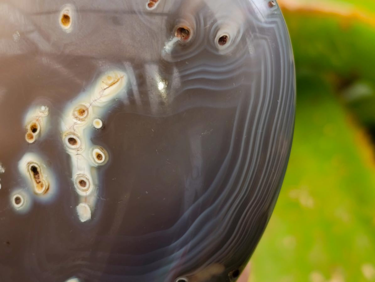 Polished Banded Agate Standing Free Forms x 4 From Madagascar