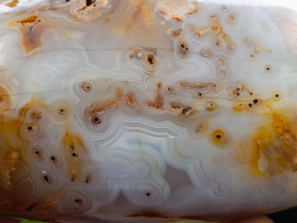 Polished Banded Agate Standing Free Forms x 4 From Madagascar