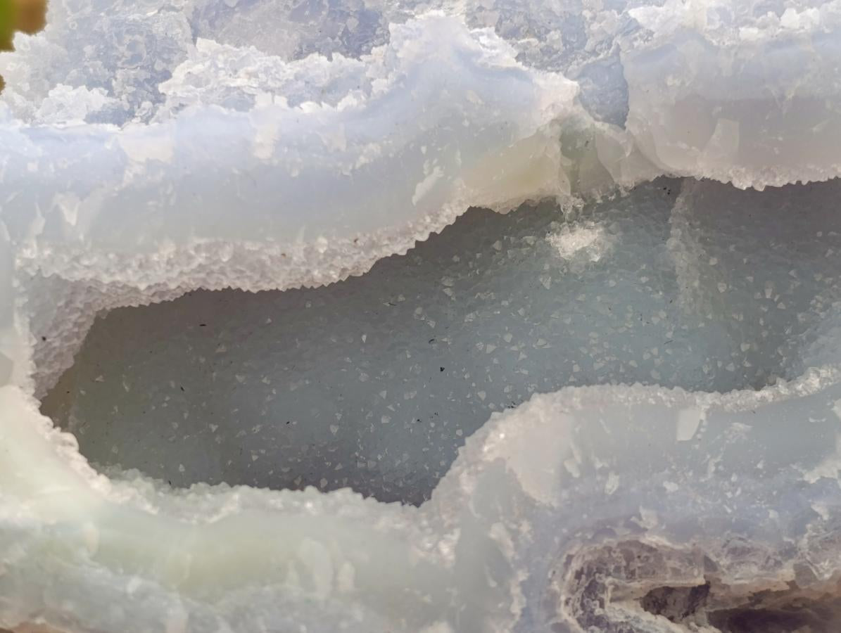 Natural Large Etched Blue Chalcedony Geode x 3 From Nsanje, Malawi - Toprock Gemstones and Minerals 