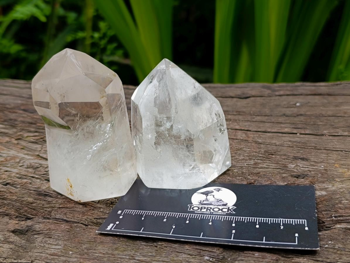 Polished Clear Quartz Crystals x 6 From Madagascar