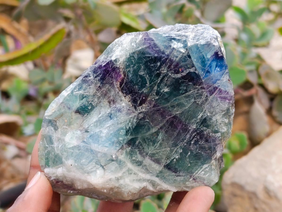 Natural Watermelon Fluorite Cobbed Specimens x 10 From Uis, Namibia