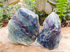 Natural Watermelon Fluorite Cobbed Specimens x 10 From Uis, Namibia