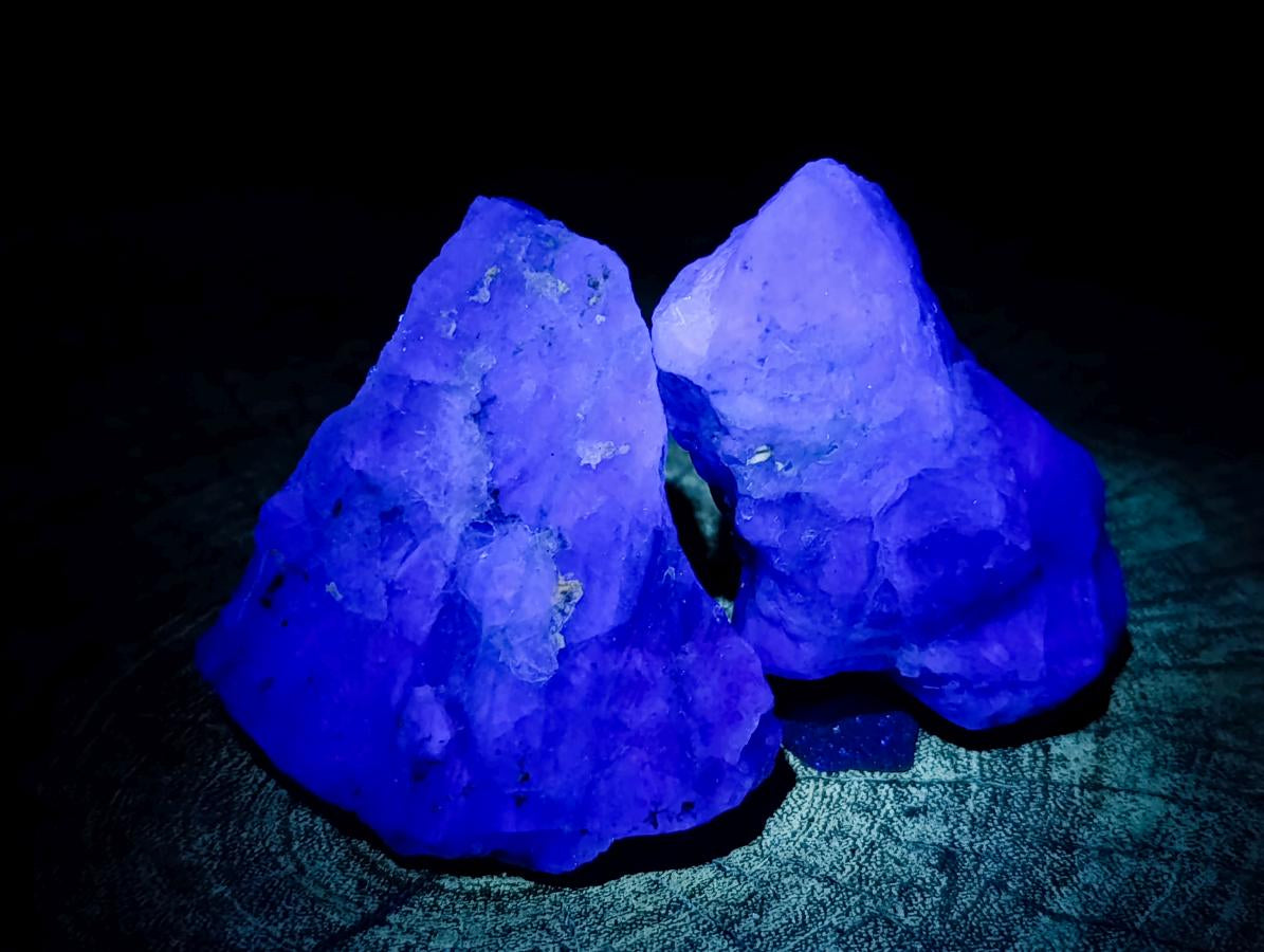 Natural Watermelon Fluorite Cobbed Specimens x 10 From Uis, Namibia