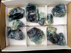 Natural Watermelon Fluorite Cobbed Specimens x 10 From Uis, Namibia