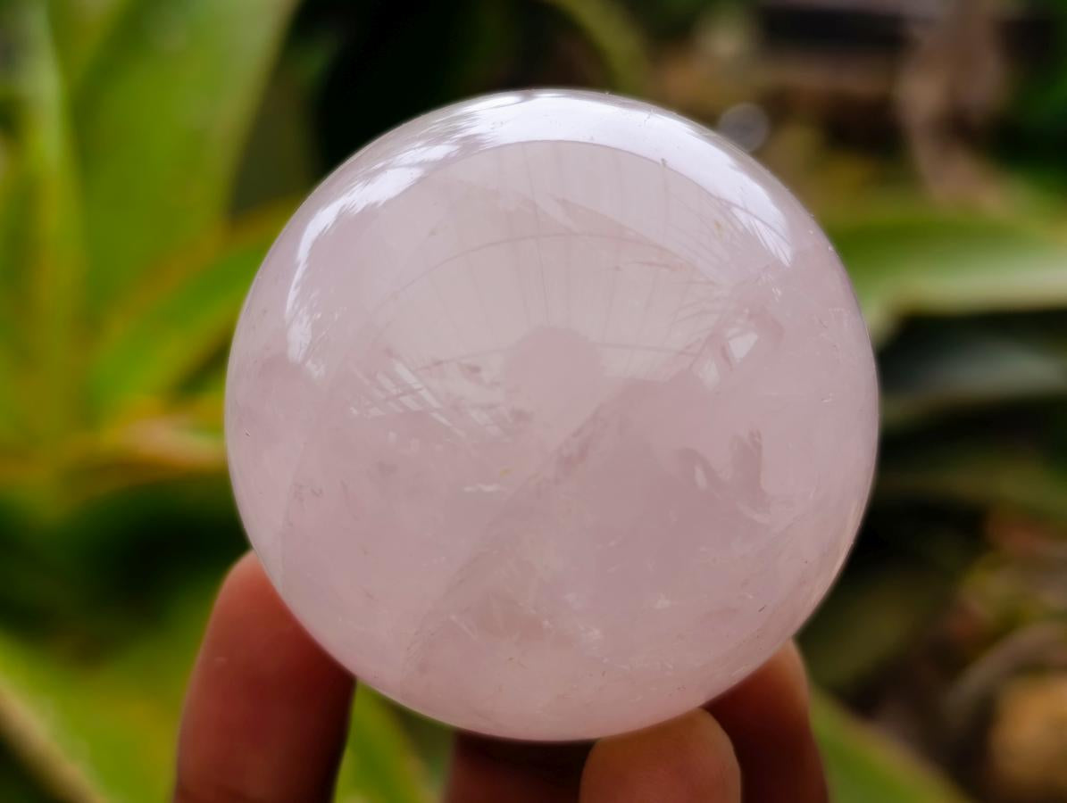 Polished Rose Quartz Spheres x 6 From Madagascar