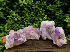 Natural Jacaranda Amethyst Crystal Clusters x 4 From Mumbwa, Zambia
