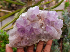 Natural Jacaranda Amethyst Crystal Clusters x 4 From Mumbwa, Zambia