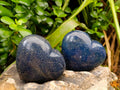Polished Mixed Tray of Lazulite Hearts and Spheres x 6 From Madagascar