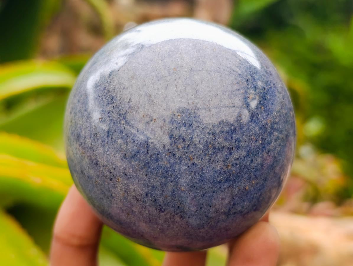 Polished Mixed Tray of Lazulite Hearts and Spheres x 6 From Madagascar