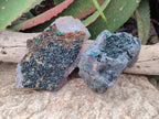 Natural Libethenite Crystals On Dolomite Matrix Specimens x 2 From Shituru, Congo - Toprock Gemstones and Minerals 