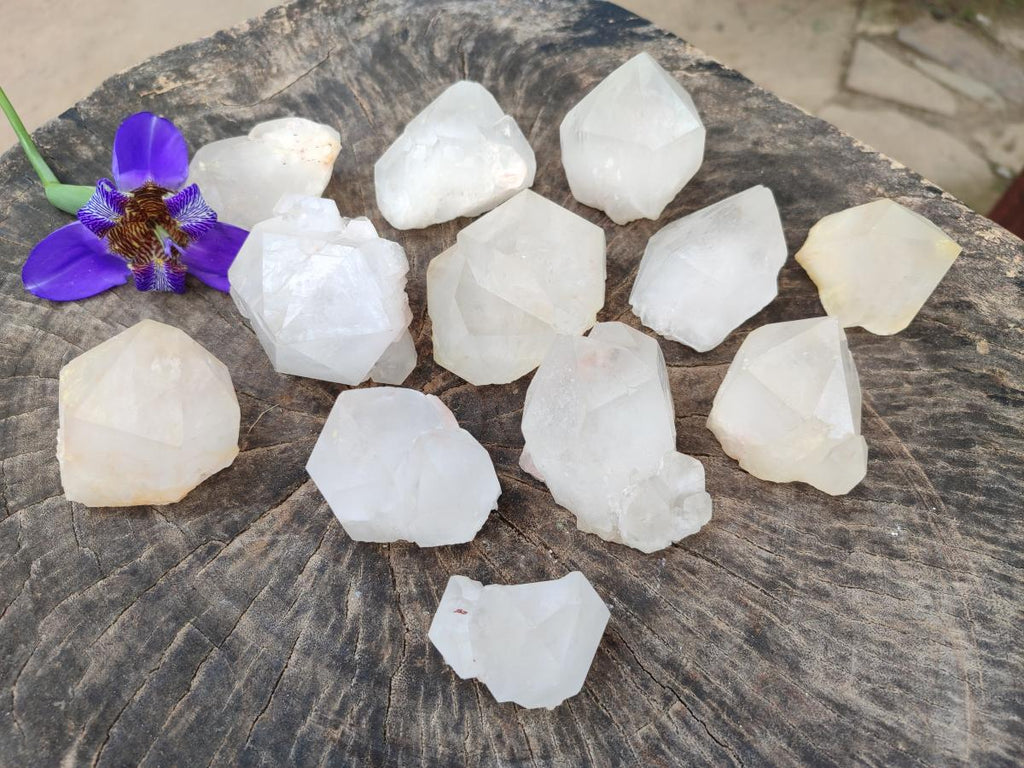 Natural Clear Quartz Crystals x 12 From Madagascar - Toprock Gemstones and Minerals 