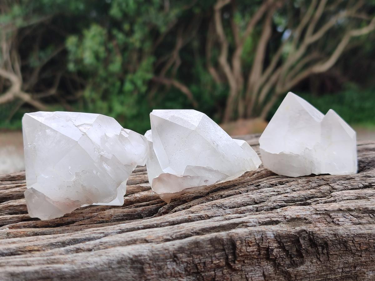 Natural Clear Quartz Crystals x 12 From Madagascar