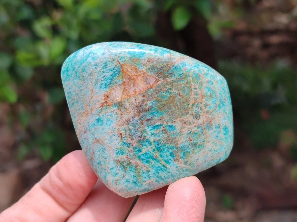 Polished Amazonite Standing and Free Forms x 6 From Zimbabwe