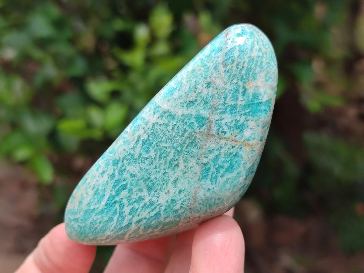 Polished Amazonite Standing and Free Forms x 6 From Zimbabwe