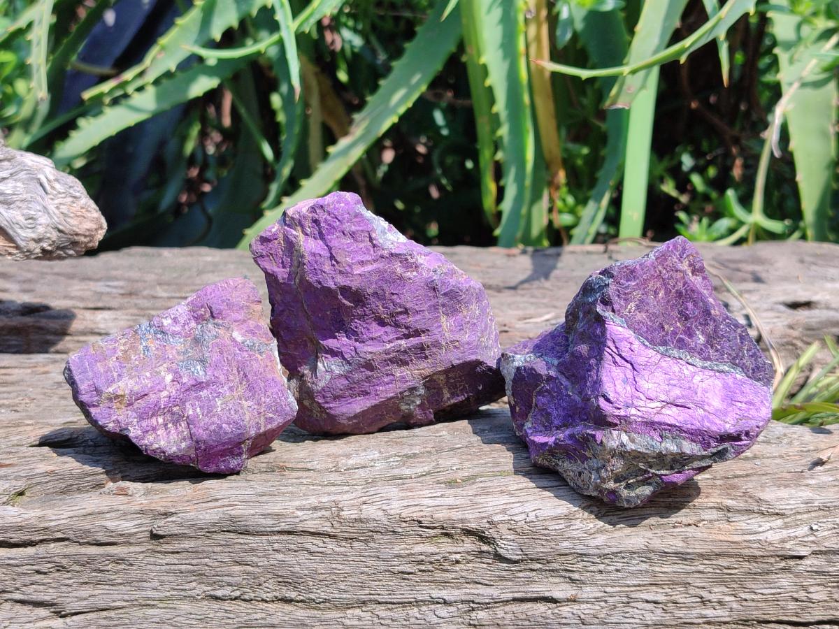 Natural Metallic Purpurite Specimens x 12 From Erongo, Namibia
