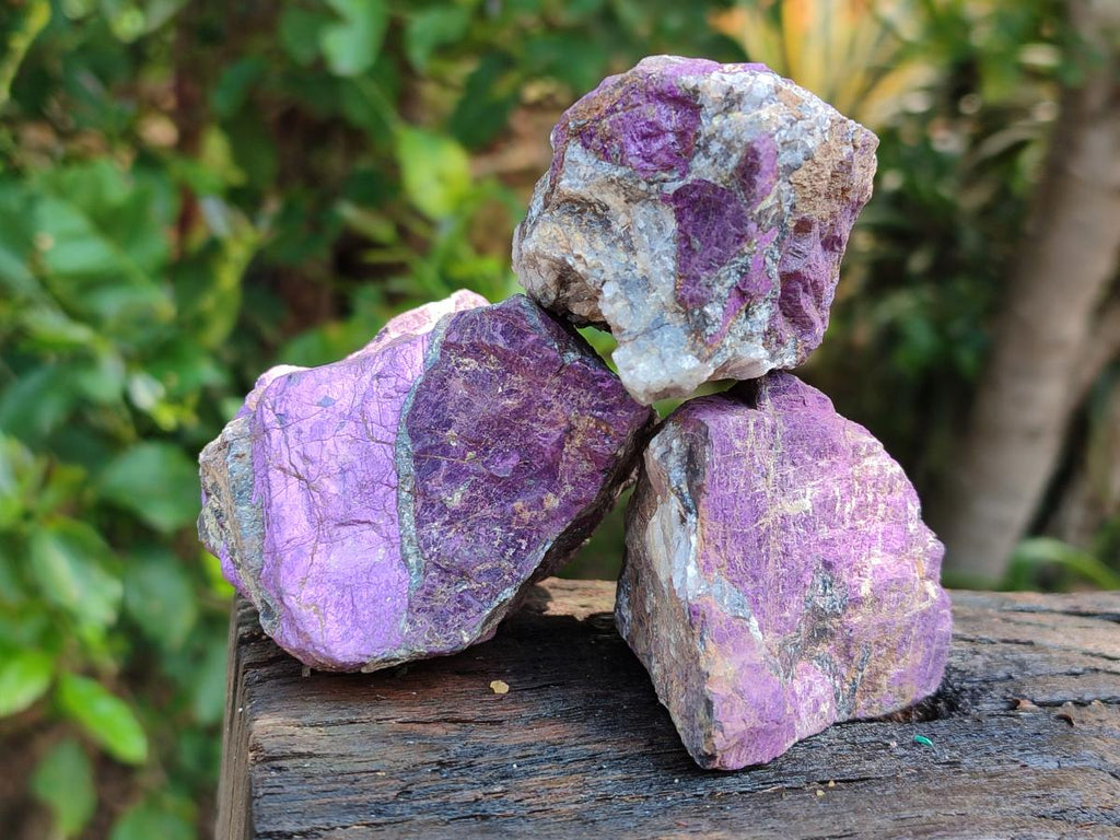Natural Metallic Purpurite Specimens x 12 From Erongo, Namibia