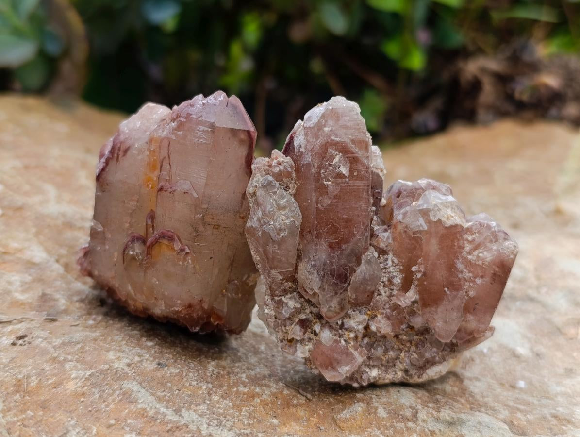 Natural Red Hematoid Quartz Crystals x 24 From Karoi, Zimbabwe