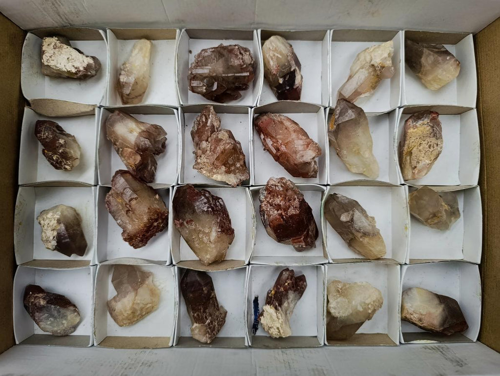 Natural Red Hematoid Quartz Crystals x 24 From Karoi, Zimbabwe