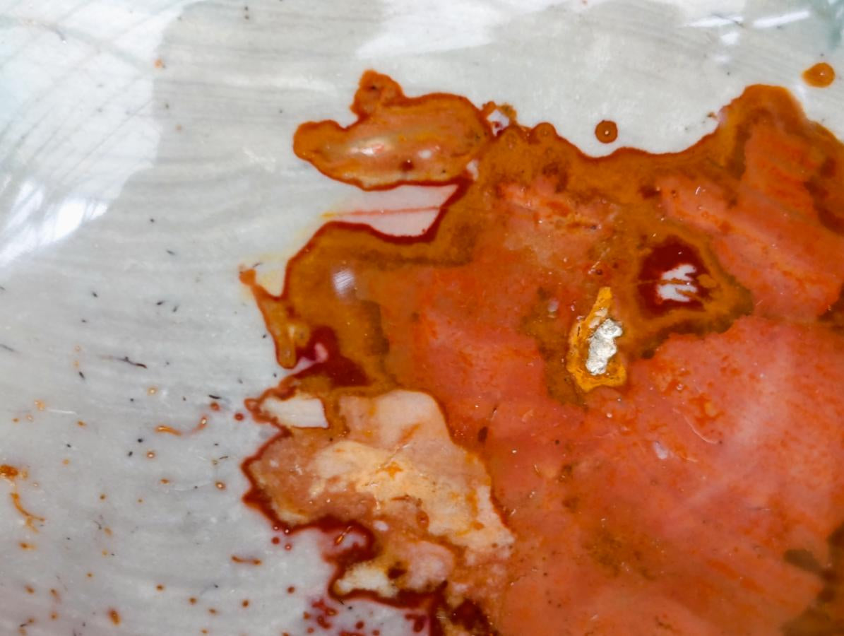 Polished Polychrome Jasper Hearts x 6 From NW Coast, Madagascar