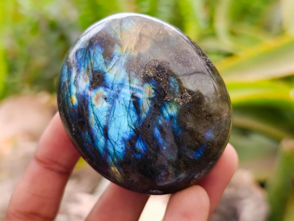 Polished Large Labradorite Palm Stones x 12 From Tulear, Madagascar