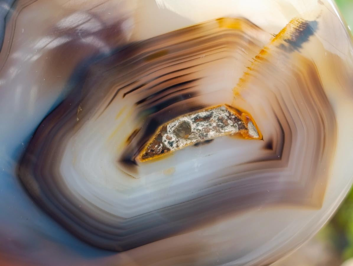 Polished Banded Agate Standing Free Forms x 6 From Madagascar