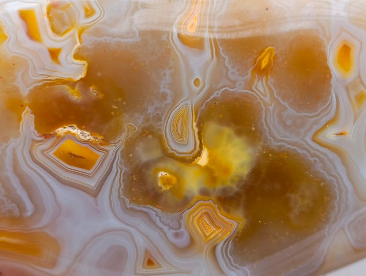 Polished Banded Agate Standing Free Forms x 6 From Madagascar