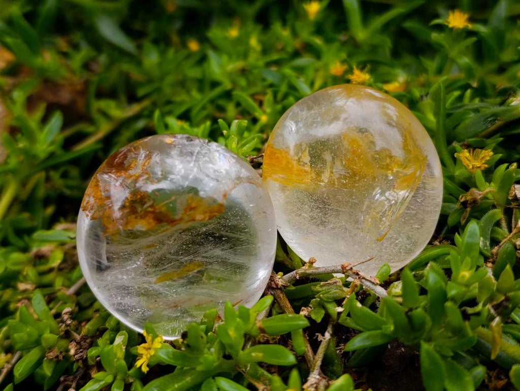 Polished Clear Quartz Galets x 12 From Madagascar