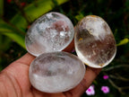 Polished Clear Quartz Galets x 12 From Madagascar