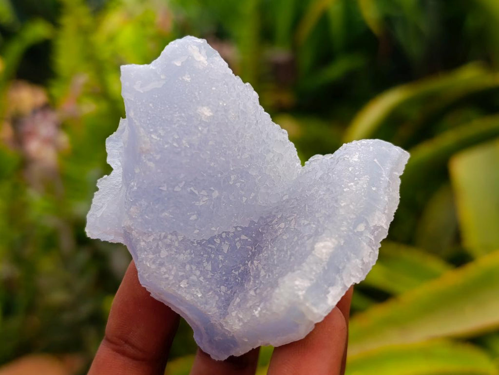 Natural Etched Blue Chalcedony Geodes x 12 From Nsanje, Malawi - Toprock Gemstones and Minerals 