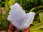 Natural Etched Blue Chalcedony Geodes x 12 From Nsanje, Malawi - Toprock Gemstones and Minerals 