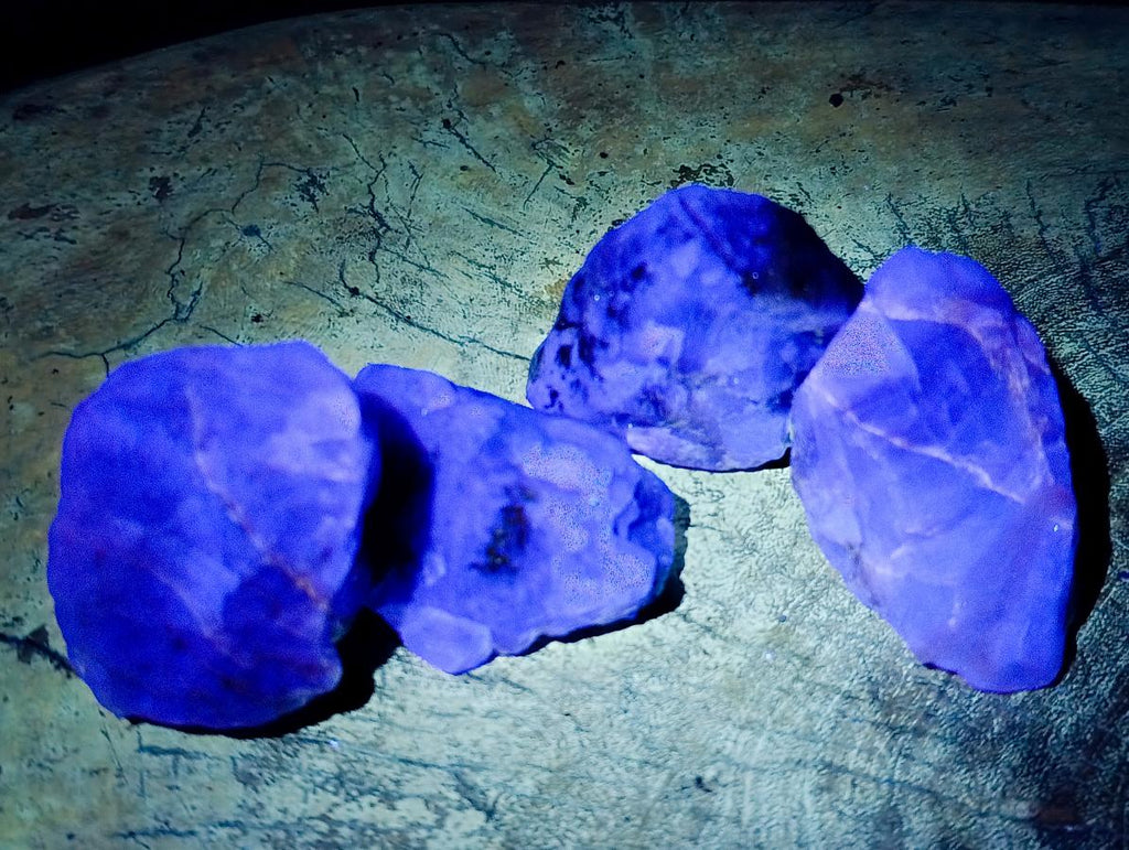 Natural Watermelon Fluorite Cobbed Specimens x 24 From Uis, Namibia