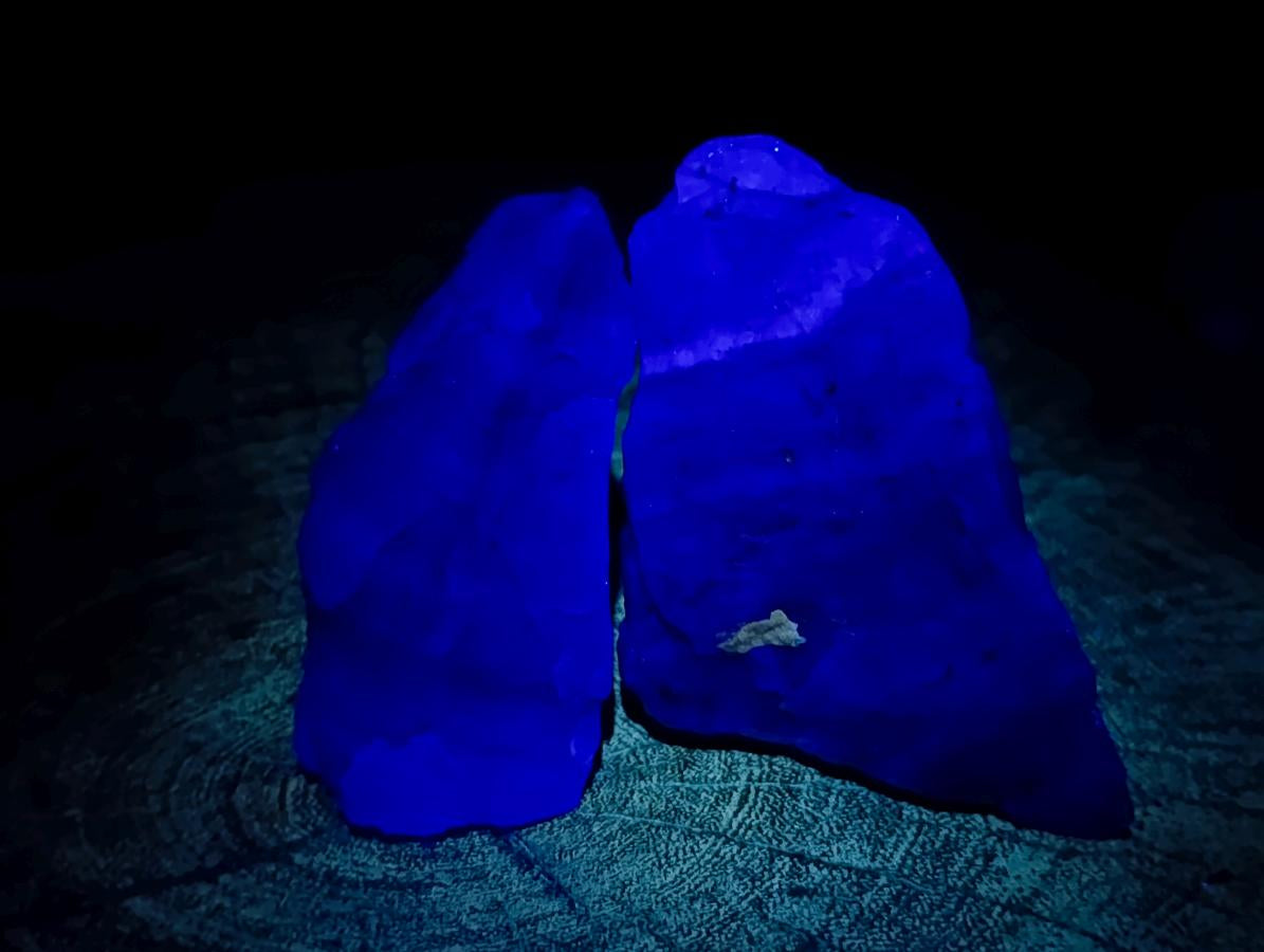 Natural Watermelon Fluorite Cobbed Specimens x 24 From Uis, Namibia