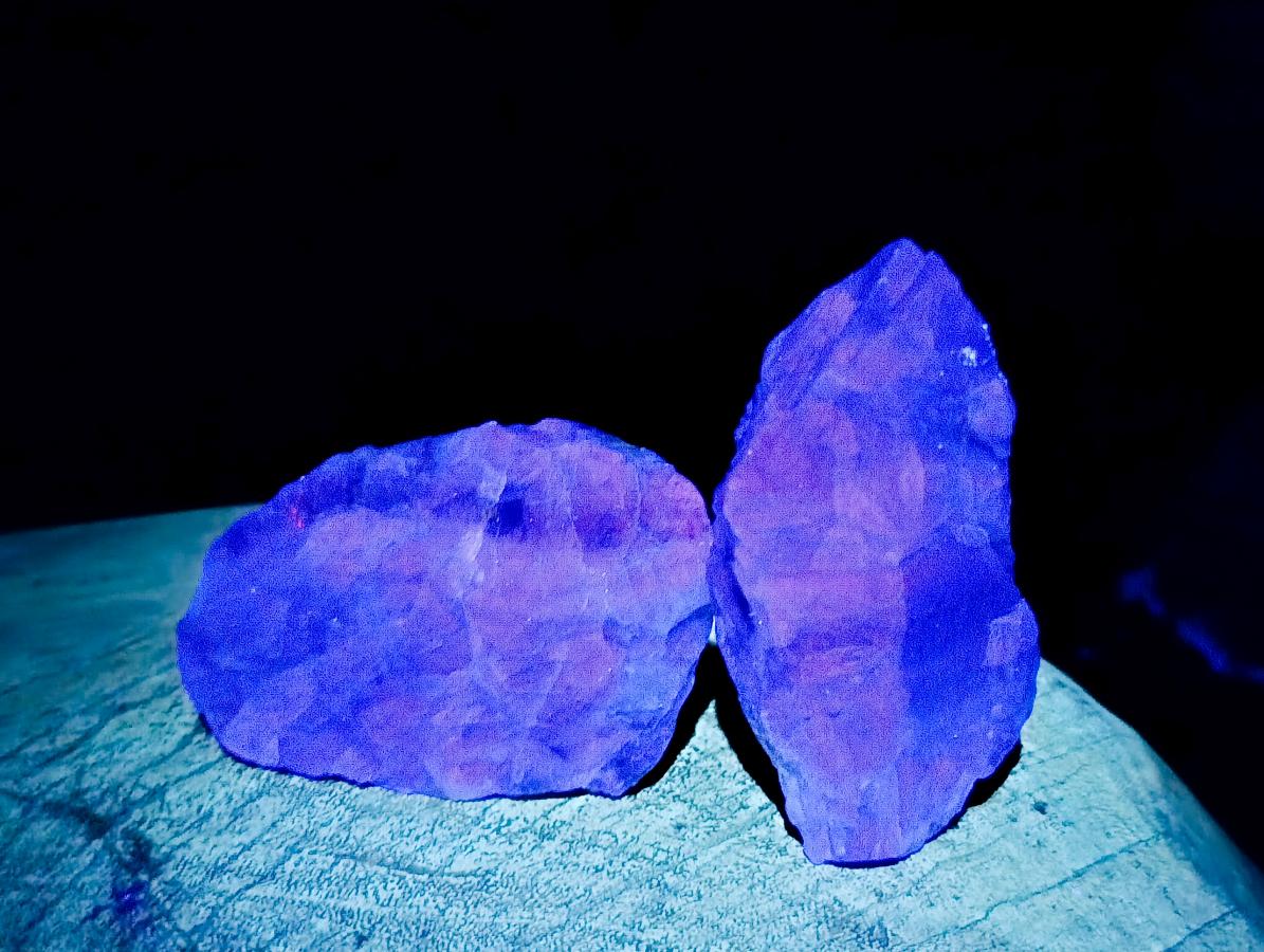 Natural Watermelon Fluorite Cobbed Specimens x 24 From Uis, Namibia