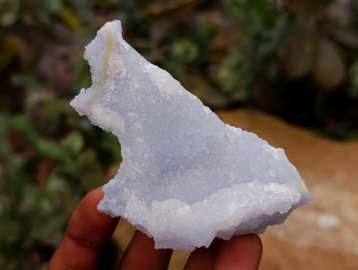 Natural Etched Blue Chalcedony Geodes x 12 From Nsanje, Malawi - Toprock Gemstones and Minerals 