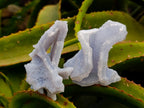Natural Etched Blue Chalcedony Geodes x 12 From Nsanje, Malawi - Toprock Gemstones and Minerals 