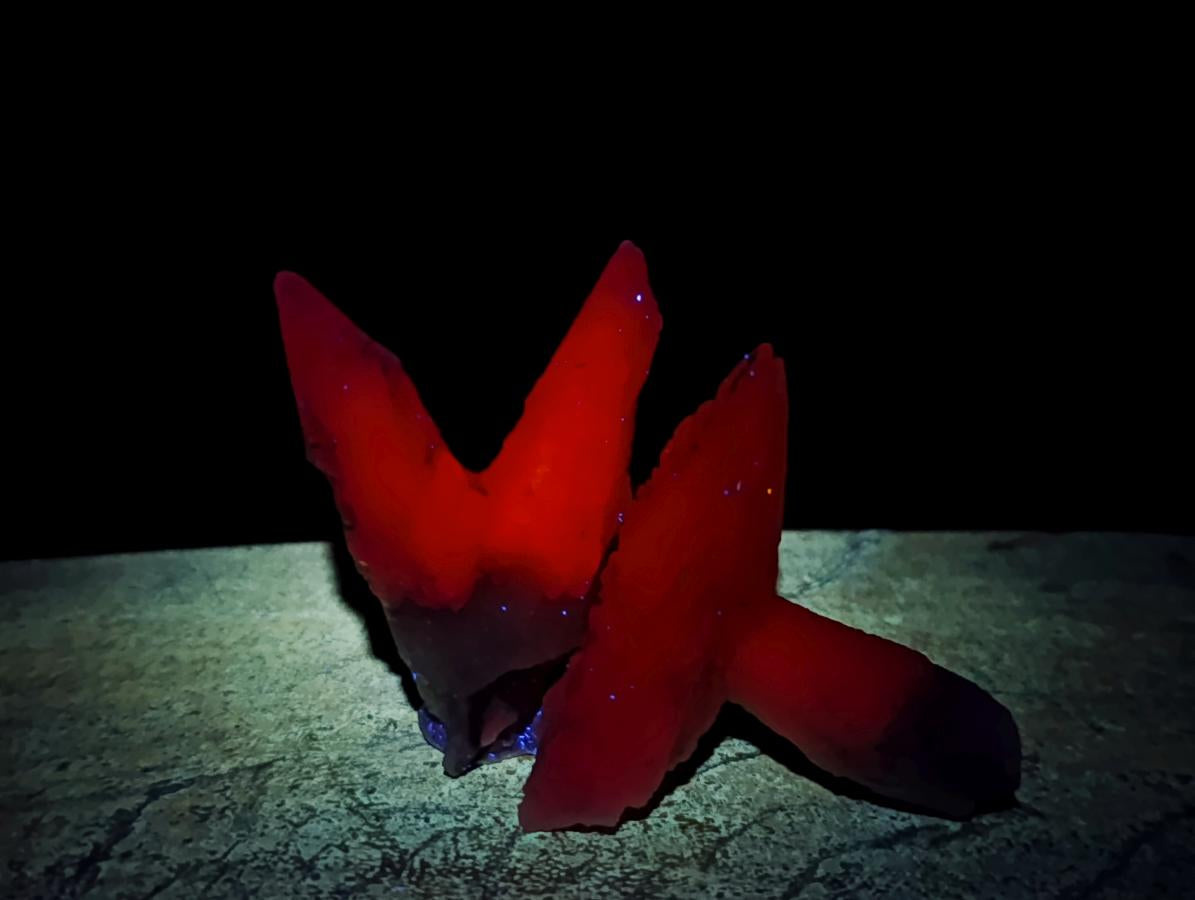 Natural Drusy Quartz Coated Spearhead Calcite Specimens x 35 From Albert's Mountain, Lesotho