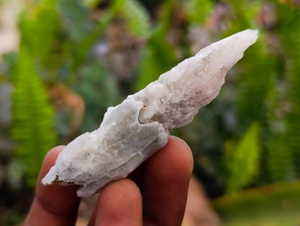Natural Drusy Quartz Coated Spearhead Calcite Specimens x 35 From Albert's Mountain, Lesotho
