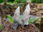Natural Drusy Quartz Coated Spearhead Calcite Specimens x 35 From Albert's Mountain, Lesotho