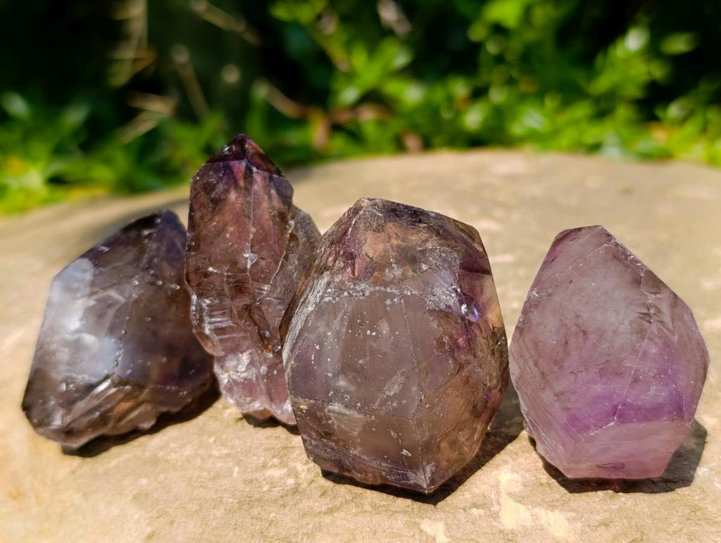 Natural Window Amethyst Crystals x 12 From Chiredzi, Zimbabwe