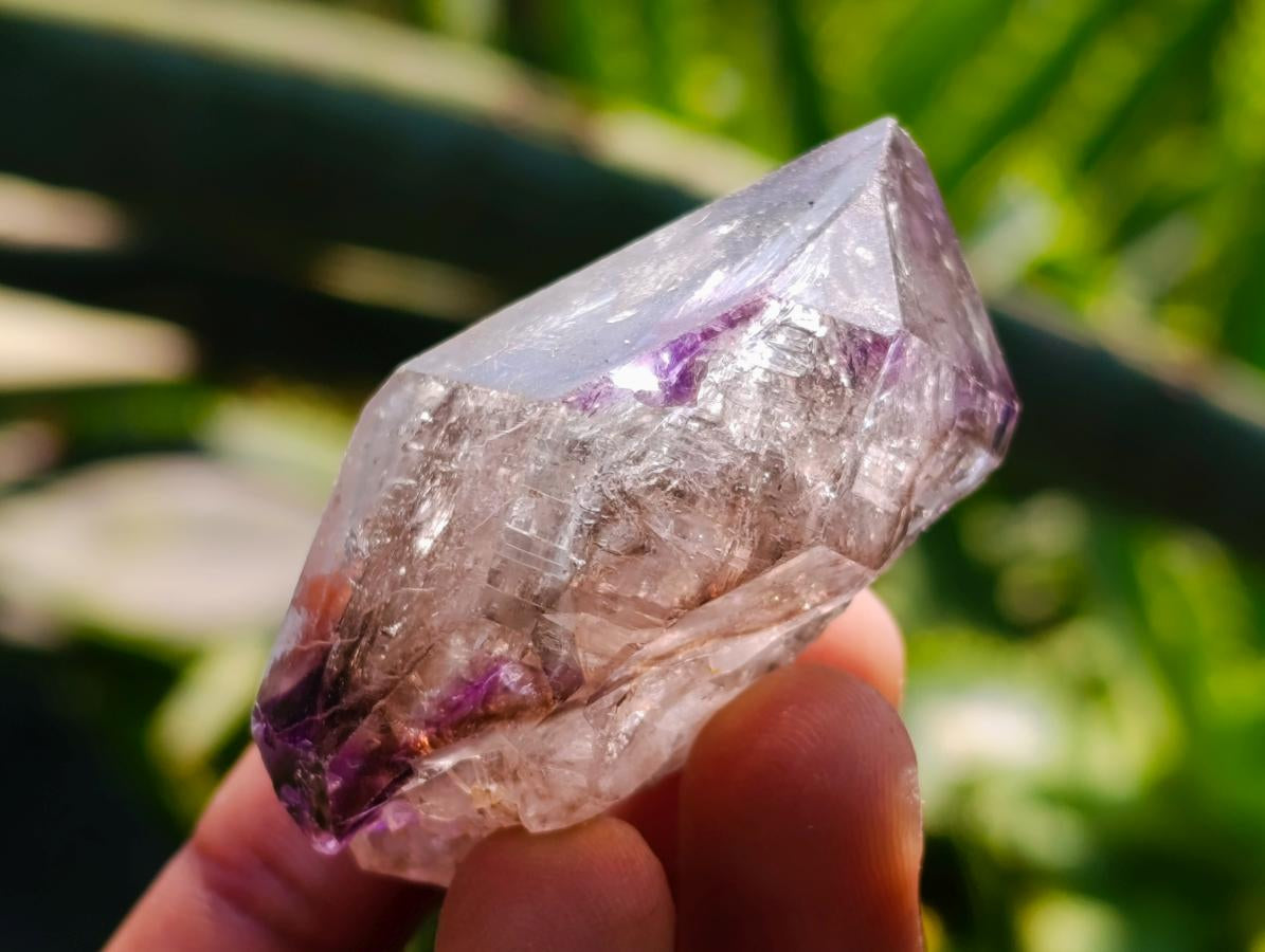 Natural Window Amethyst Crystals x 12 From Chiredzi, Zimbabwe